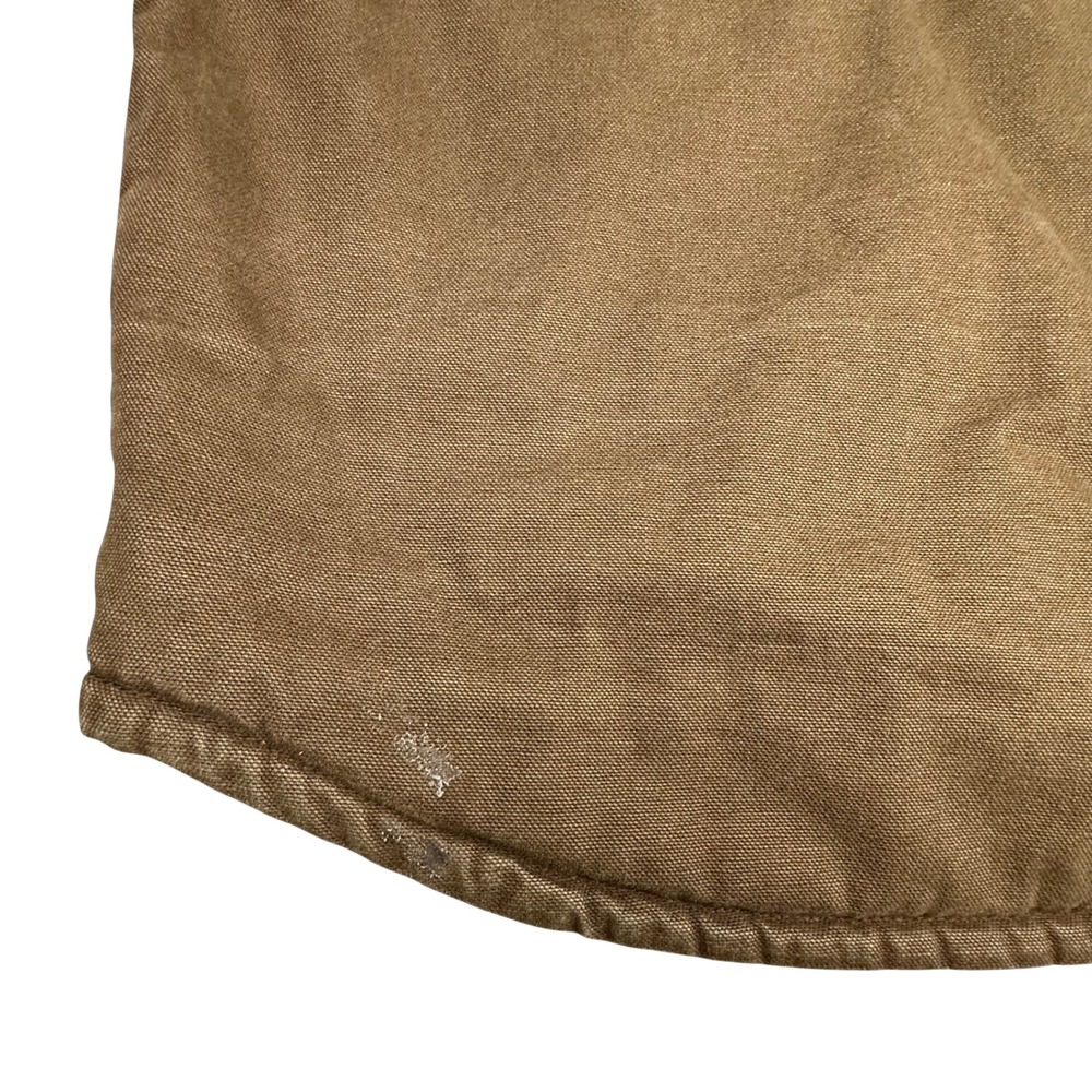 Berne Mens 2XL Brown Duck Canvas Sherpa Lined Workwear Vest Full Zip V-Neck - Picture 4 of 16